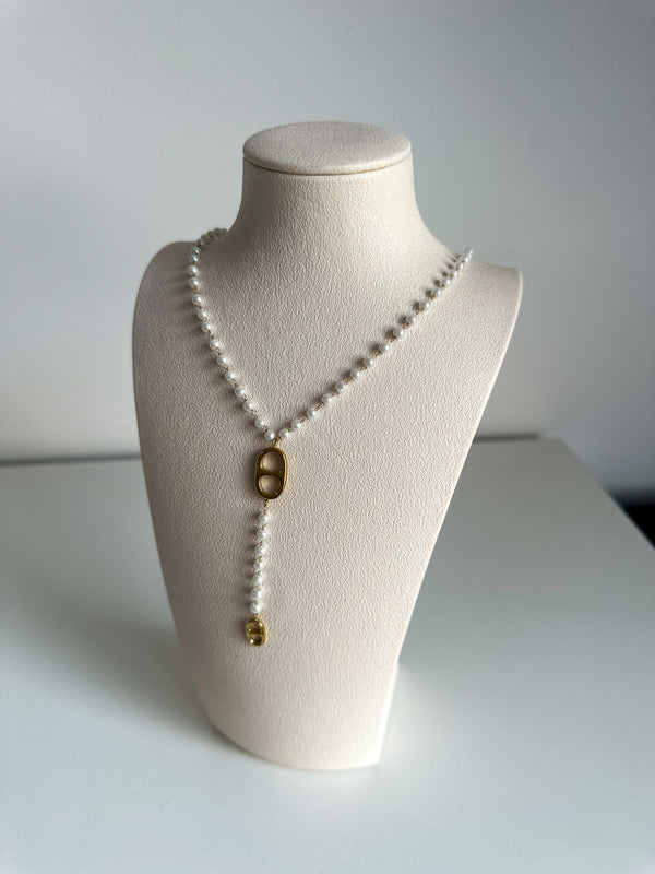 Collier Perle Élégance — Acier Inoxydable