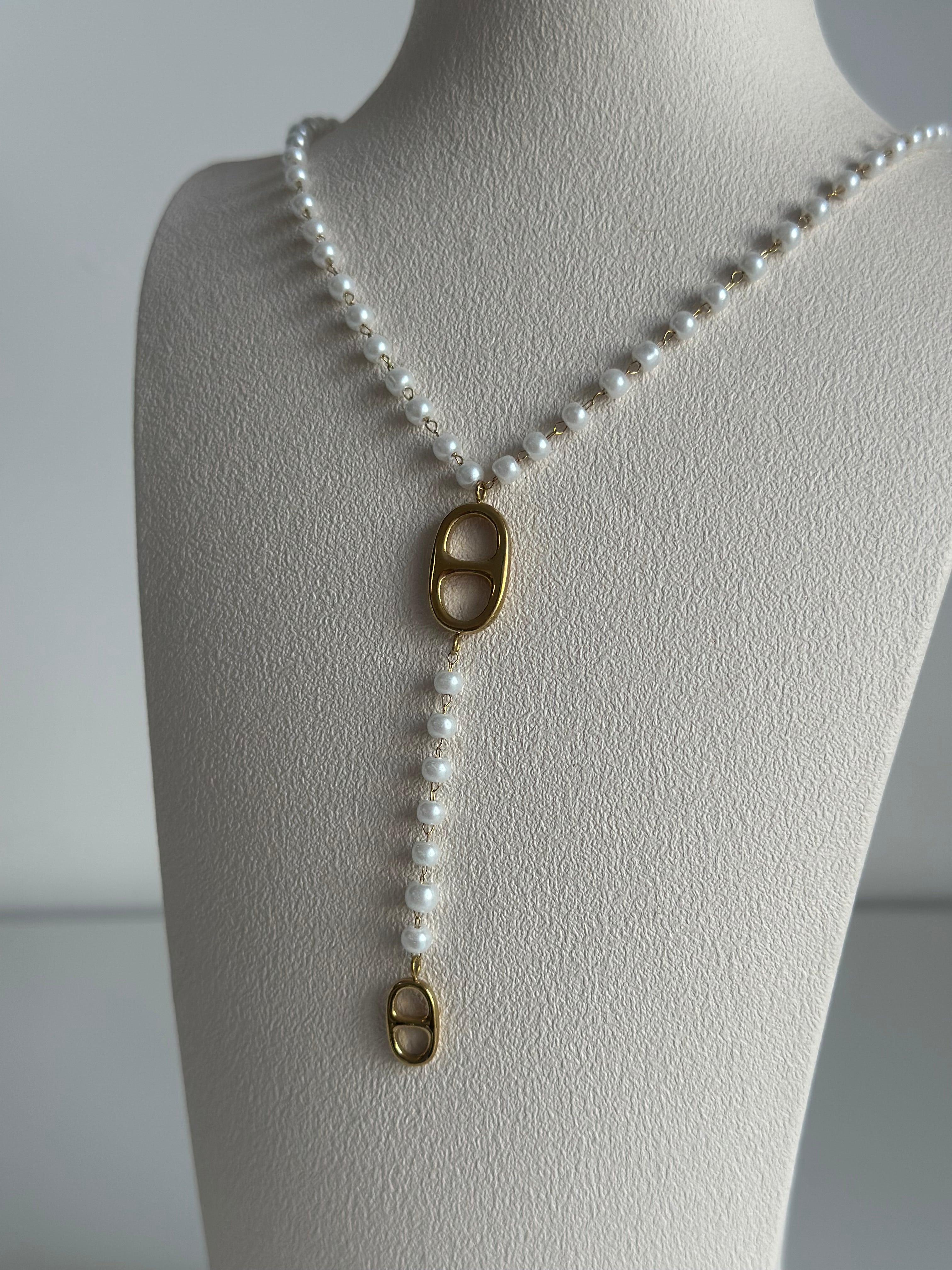 Collier Perle Élégance — Acier Inoxydable