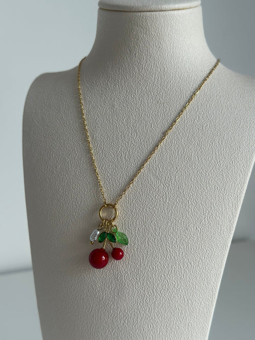 Collier Cerise — Acier Inoxydable